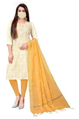 Off-white lace cotton salwar 1