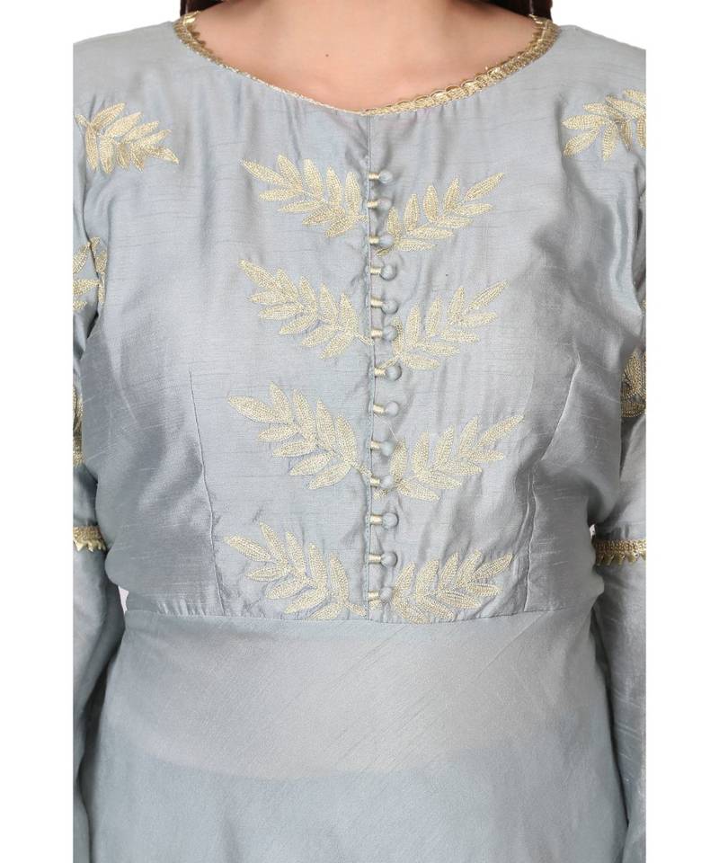 silk Mint Green stitched  Kurti