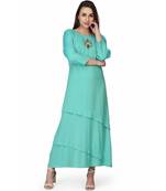 Rayon Green stitched  Kurti