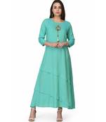 Rayon Green stitched  Kurti