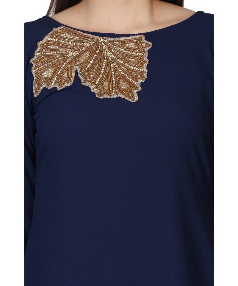 Georgette Blue stitched  Kurti