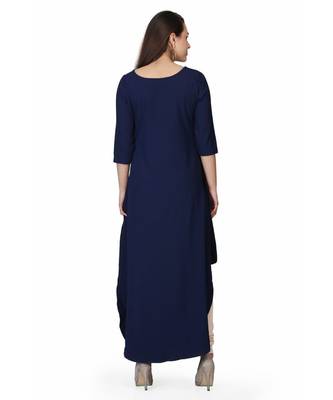 Georgette Blue stitched  Kurti 5