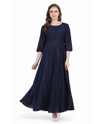 Rayon  Blue stitched  Kurti 1