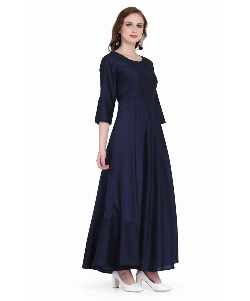 Rayon  Blue stitched  Kurti