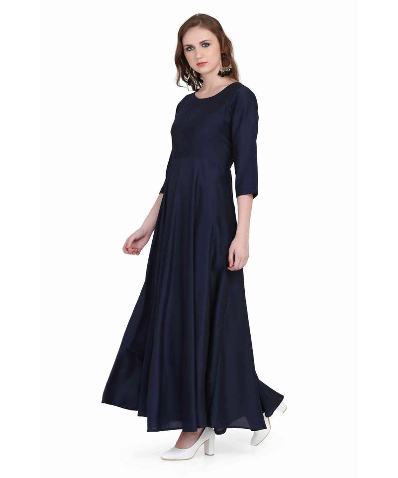 Rayon  Blue stitched  Kurti