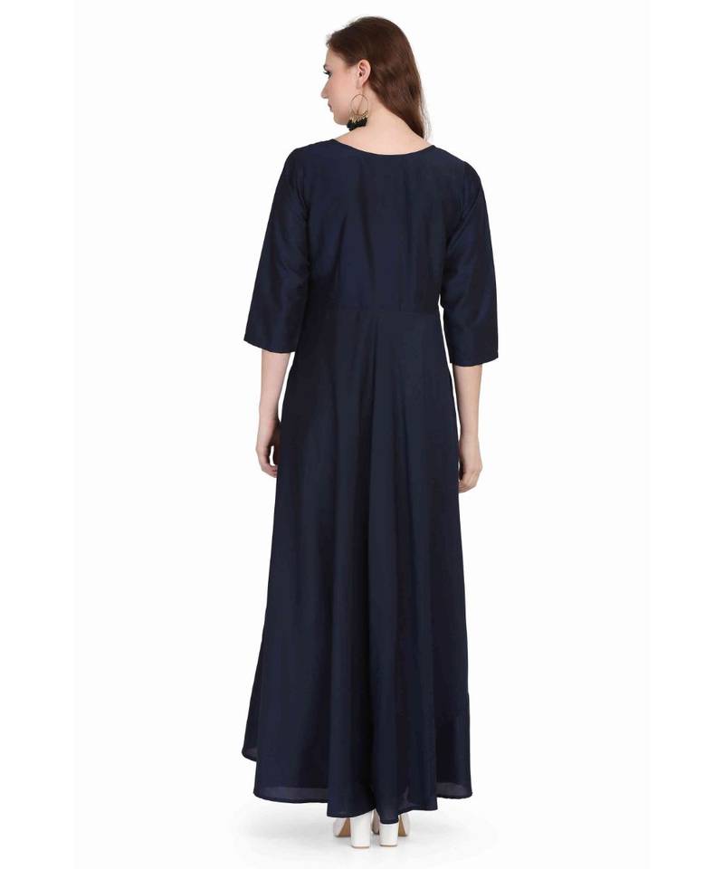 Rayon  Blue stitched  Kurti