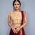 Maroon Dori Zari and Sequins Embroidered semi velvet semi stitched wedding lehenga for bridal