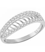 Seligh Solitaire Rhodium Plated Brass Ring for Women and Girls