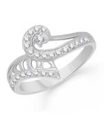 Simple design Rhodium Plated Brass Ring for Women and Girls