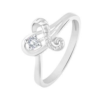 Heart Design Rhodium Plated Brass Ring for Women and Girls 1