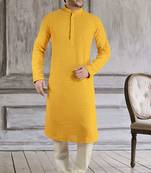 arruga mustard Yellow embroidered pure georgette kurta-pajama