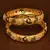 Gold plated zircon embellished meenakari bangles for women BD486
