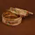Gold plated zircon embellished meenakari bangle set BD488