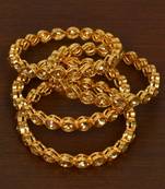 Gold Plated Kundan Embellished Bangle Set BD492