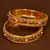 Gold Plated Stone Embellished Bangle Set for Women BD499