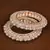 Gold plated zircon and beads embellished bangles BD519