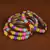 Gold plated zircon and beads embellished bangles BD521