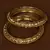 Zircon Stone Embellished Antique Gold Plated Bangles BD514