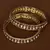 Gold Plated Zircon Stone and Seed Beads Embellished Bangles BD515