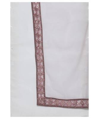 Kvsfab Pink Net Sequinned and Embroidered Semi-Stitched Lehenga & Unstitched Blouse With Dupatta 5