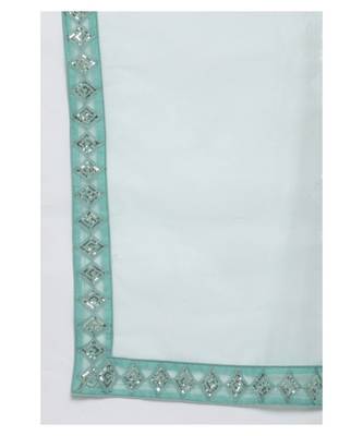 Kvsfab Green & Silver-Toned Embellished Sequinned Semi-Stitched Lehenga & Unstitched Blouse With Dupatta 7