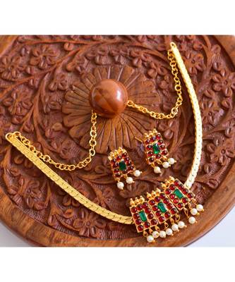 Beautiful Poothali Temple Necklace Set 1