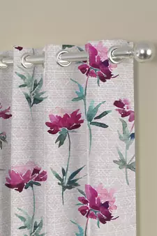ROSARA HOME Floral  Pack of 2 Regular Curtains,Pink