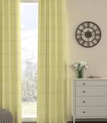 ROSARA HOME Pack of Single Eyelet Polyester Curtain,Beige