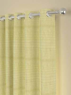 ROSARA HOME Pack of 2 Eyelet Polyester Curtains,Beige 2