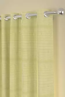 ROSARA HOME Pack of 2 Eyelet Polyester Curtains,Beige