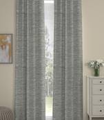 ROSARA HOME Pack of 2 Eyelet Polyester Curtains,Beige & Grey