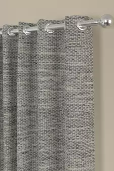 ROSARA HOME Pack of 2 Eyelet Polyester Curtains,Beige & Grey