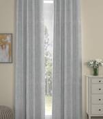 ROSARA HOME Pack of 2 Eyelet Polycotton Curtains,Grey