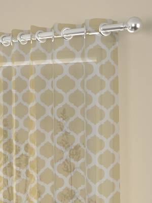 ROSARA HOME Pack of 2 Eyelet Cotton Curtains,Yellow 2