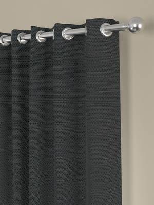ROSARA HOME Pack of 2 Eyelet Polyester Curtains,Dark Grey 2