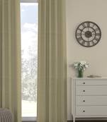 ROSARA HOME Pack of Single Eyelet Polyester Curtain,Beige