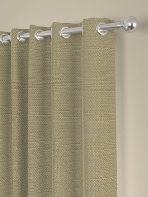 ROSARA HOME Pack of Single Eyelet Polyester Curtain,Beige 2