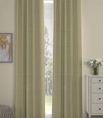 ROSARA HOME Pack of 2 Eyelet Polyester Curtains,Beige