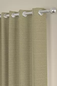 ROSARA HOME Pack of 2 Eyelet Polyester Curtains,Beige