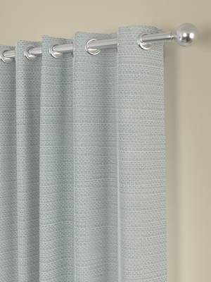 ROSARA HOME Pack of 2 Eyelet Polyester Curtains,Light Grey 2