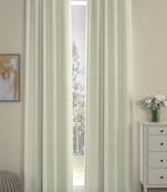 ROSARA HOME Pack of 2 Eyelet Polyester Curtains,Cream