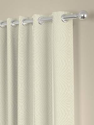 ROSARA HOME Pack of Single Eyelet Polyester Curtain,Cream 2