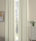 ROSARA HOME Pack of 2 Eyelet Polyester Curtains,Cream
