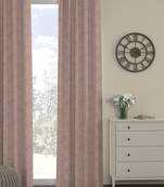 ROSARA HOME Pack of Single Eyelet Polyester Curtain,Blush