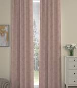 ROSARA HOME Pack of 2 Eyelet Polyester Curtains,Blush