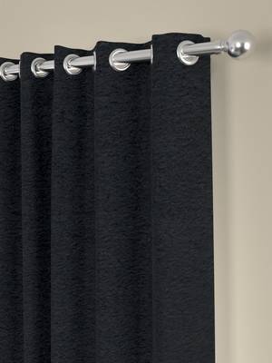 ROSARA HOME Pack of Single Eyelet Velvet Curtain,Charcoal 2