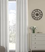 ROSARA HOME Pack of Single Eyelet Polyester Curtain,Cream