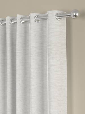 ROSARA HOME Pack of Single Eyelet Polyester Curtain,Cream 2