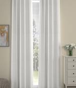 ROSARA HOME Pack of 2 Eyelet Polyester Curtains,Cream