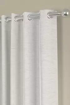 ROSARA HOME Pack of 2 Eyelet Polyester Curtains,Cream